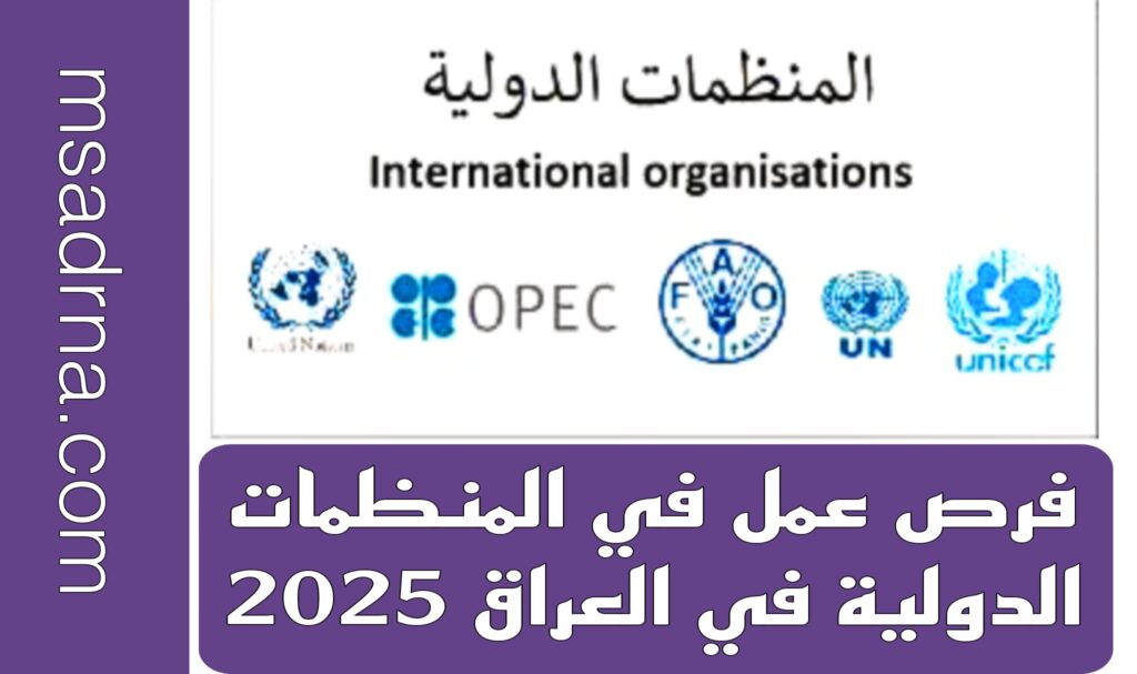 فرص عمل في المنظمات الدولية في العراق 2025