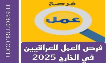فرص العمل للعراقيين في الخارج 2025