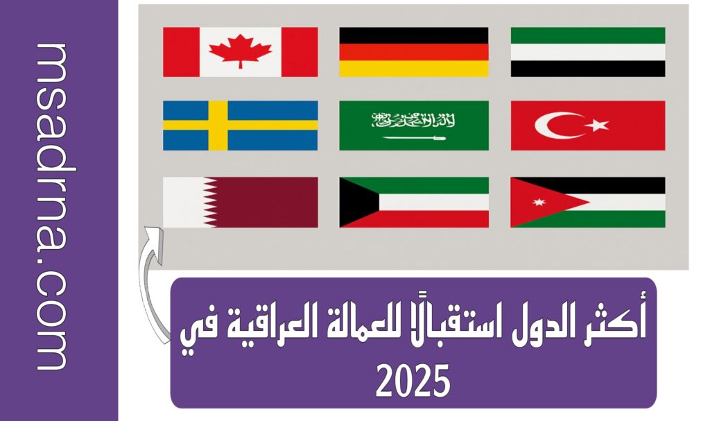 أكثر الدول استقبالًا للعمالة العراقية في 2025