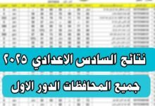 من هنا.. نتائج السادس الاعدادي جميع المحافظات 2025 الدور الاول 20 نتائج السادس الاعدادي جميع المحافظات 2025 الدور الاول