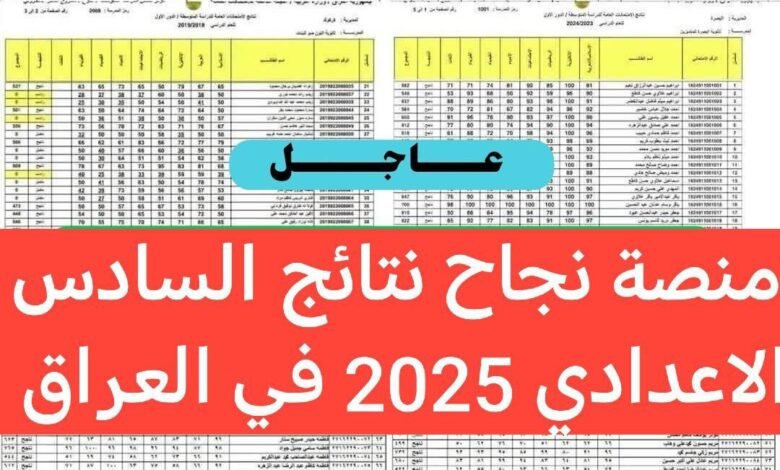 منصة نجاح تطلق نتائج السادس الاعدادي