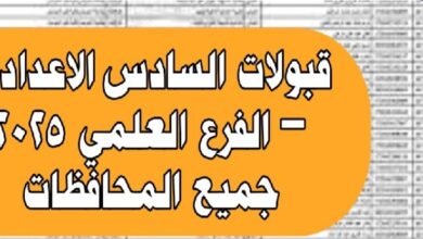 من هنا.. قبولات السادس الاعدادي 2025 الكليات والجامعات الاهلية والحكومية جميع المحافظات 14 قبولات السادس الاعدادي
