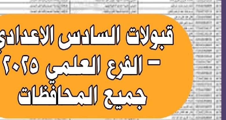 من هنا.. قبولات السادس الاعدادي 2025 الكليات والجامعات الاهلية والحكومية جميع المحافظات 1 قبولات السادس الاعدادي