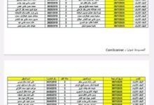 اسماء المعين المتفرغ 2025